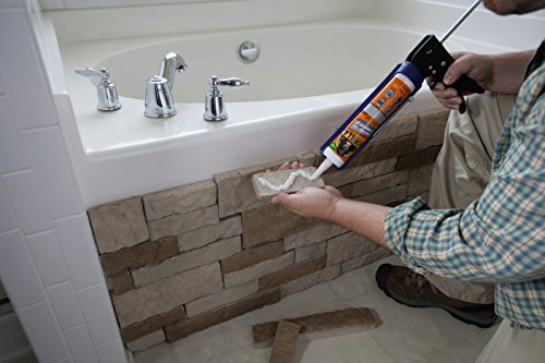 Gorilla Heavy Duty Construction Adhesive, White Glue, 9 Ounce Cartridge (Pack of 1) - Gap Filling and Waterproof - size: 9 Ounce (Pack of 1)