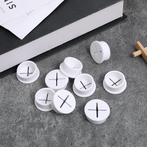 12 Pcs 1" Cable Cord Grommet Rubber Wire Grommets Desk Grommet White Desk Hole Cover for Cables Wire Hole Covers Furniture Desks Wall Holes Cover for Home Office Table Cable(White)