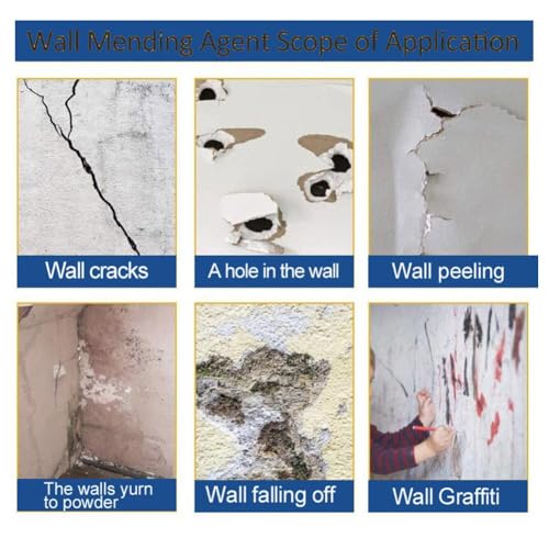 Drywall Patch Repair Kit,Wall Mending Agent Repair Kit with Scraper to Fix Cracks,Efficient Wall Repairs Paste Filler for Holes,Cracks,Nail Holes & Small Damage,Home Maintenance Tool - color: 100g