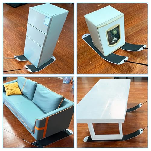 2 Pack Heavy Duty Long Furniture Sliders, Large Furniture Sliders for Carpet, Appliance Moving Sliders with Pull Strap, Pull Furniture Slides for Moving Furniture, Safes on Carpet and Hardwood Floor