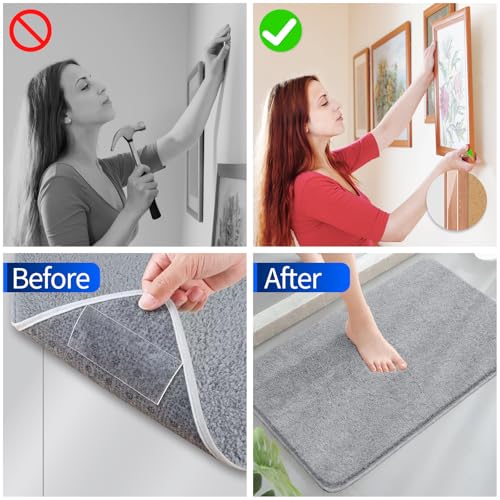 Double Sided Tape Heavy Duty(2 Rolls, Total 20 FT), Removable Two Sided Nano Tape, Double Sided Tape for Walls, Used for Carpet, Poster, Picture Hanging, Outdoor Multifunctional Mounting Tape (2 Pack)