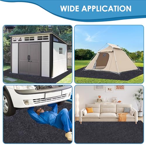 Garage Floor Protection Mat (7'5" x 18') uitable for garages, Oil Spill Prevention, Waterproofing, and Protection of Floor Surfaces(Includes Double Sided Tape Rolling Creeper Mat) - size: 7'6" x 17'1"