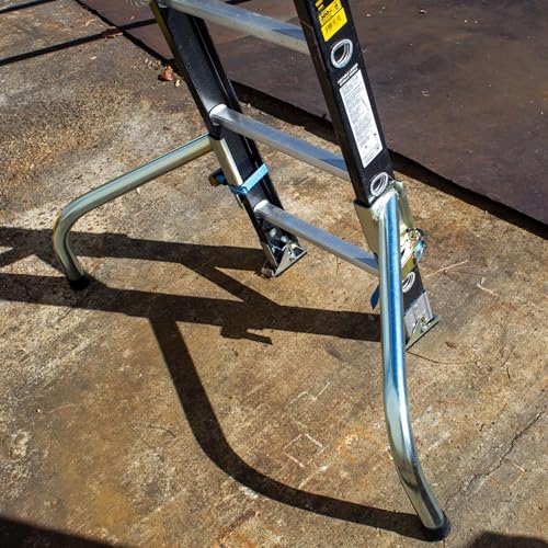 Tie Down Engineering Ladder Safety Legs | Adjustable Ladder Stabilizer Feet |Removable Legs with Strap & Hardware |Stability on Uneven Ground | 11 lb | Pack of 1 (2 Legs + Hardware)