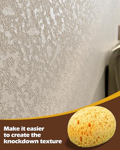 4Pcs Knockdown Texture Sponges, Sponge for Patch/Repair Ceiling Drywall Wall, DIY Painting Ceiling Wall Texture, Round Sponge, Clay sponges for Pottery, Texture Sponges