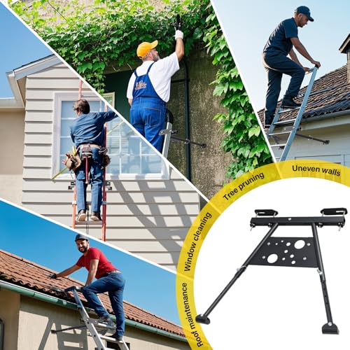 Ladder Stabilizer, Ladder Stabilizer for Roof, Wall Ladder Standoff Premium Steel, Adjustable Leg 20.4-29.5" Ladder Stabilizer withstands 300 LBS Weight Rating