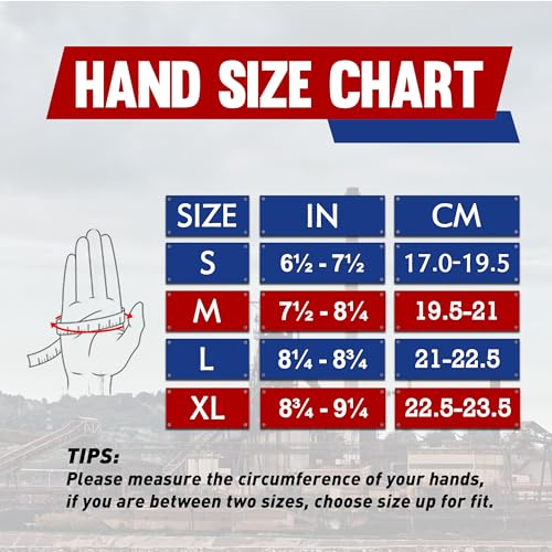 HANDLANDY Mens Work Gloves Touch screen, Utility Mechanic Gloves, Flexible Breathable Fit- Padded Knuckles & Palm - color: Black, size: Medium