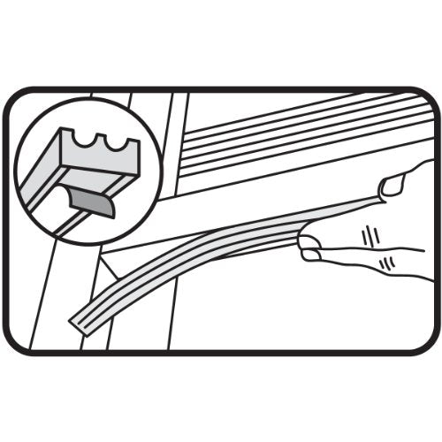 All Weather EPDM Rubber Weatherseal for Gaps 1/16-Inch to 1/8-Inch, White - MD Building Products 02618 (Pack of 2) - color: White, size: 1/8 in. x 3/8 in. (Pack of 2)