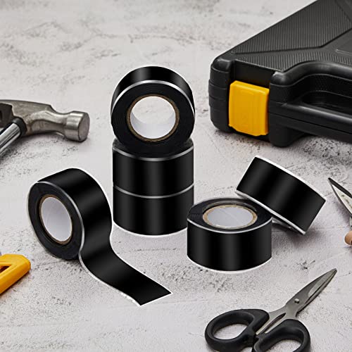 Amylove 6 Roll Waterproof Self Fusing Silicone Tape 1 Inch x 10 ft Black Leakproof Seal Hose Pipe Repair Tape for Water Emergency Pipeline Plumbing Repair Cable Winding Insulating