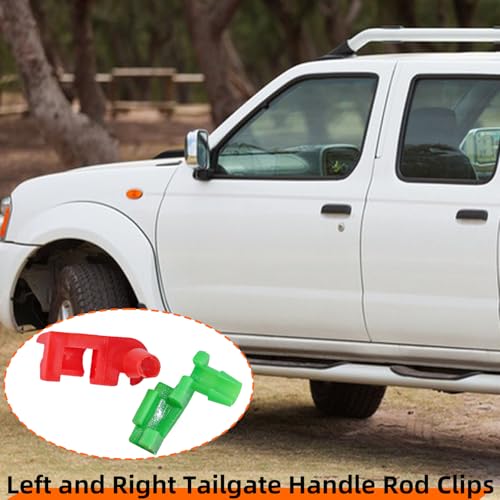 10Pcs Tailgate Latch,Tailgate Latch Rod Clip Left and Right Handle Rod Door Lock Clip Compatible with 1999-2007 Chevy Silverado GMC Sierra for 88981030 88981031
