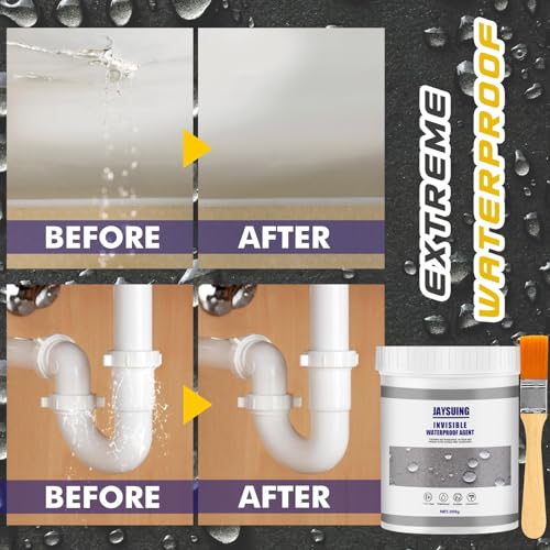 Super Strong Bonding Sealant - Invisible Waterproof Agent for Reliable Leak Repairs, Transparent Waterproof Insulating Adhesive for Wall Mending and Toilet Anti-Leak Coating,300g