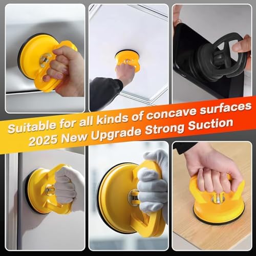 Car Dent Puller 3 Pack Dent Puller Powerful Car Dent Removal Kit Suction Cup Dent Puller for Car Dent Repair Dent Remover Tool for Car Body,Tiles Lifting,Objects Moving,Screen (Yellow+Black) - color: Yellow+Black
