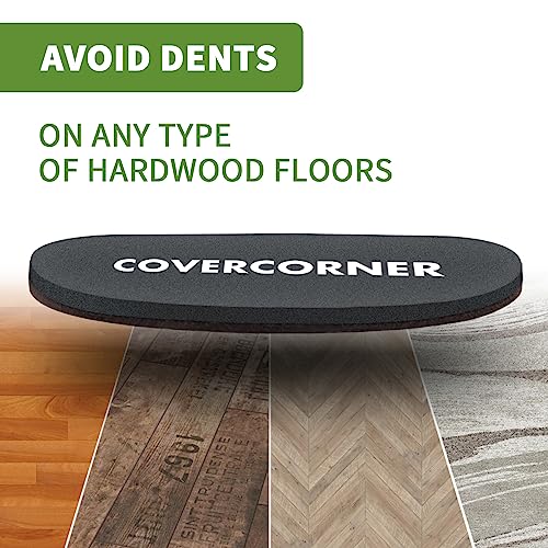Furniture Sliders for Hardwood Floors 4 PCS - 9 1/2 inch Sliders for Moving Furniture – Felt Furniture Pads for Hardwood Floors Brown - size: 4 PCS 9 1/2" Brown