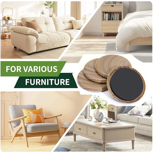 Furniture Sliders for Carpet 8 PCS - 3 1/2 inch Furniture Moving Slider Chair Legs Floors Protectors Furniture Movers Sliders – Move Your Furniture Easy & Safely(for Carpet) Beige Coffee - size: 8 Pcs 3 1/2 Inch Beige Coffee