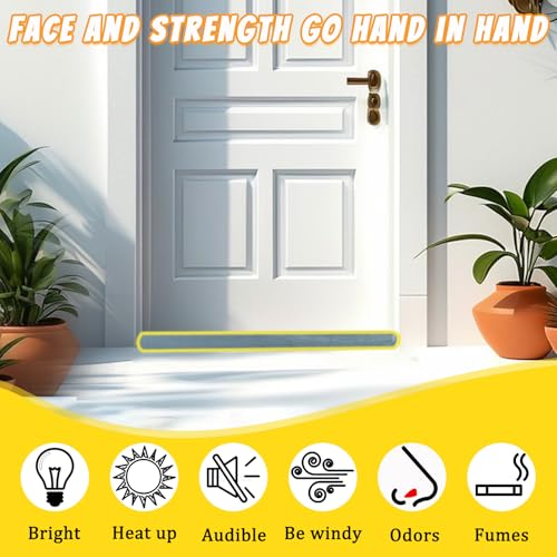 Door Draft Stopper, 30'' to 36'' Adjustable Gap Filler, Double-Sided Windproof Seal, Easy Install to Block Noise, Cold Air, Light, Dust, and Drafts (Gray) - color: Gray