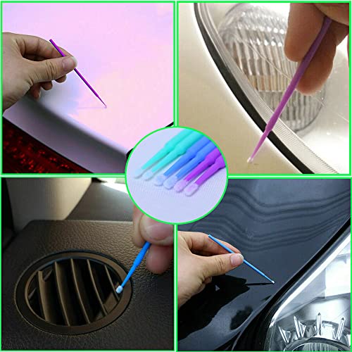 100 Pcs Touch Up Paint Brushes, Repair Paint Brushes,for Automotive Paint chip Repair, Clearance Cleaning,Be Applicable to fine Operation and Other Details.(1.5mm& Purple)