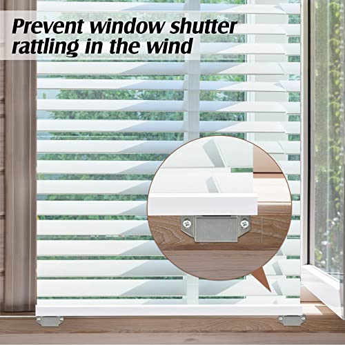 Jetec 125 Pieces Plantation Shutter Repair Kit Includes 85 Pcs Spring Loaded Shutter Pins, 8 Sets Plantation Shutters Magnets and 32 Screws for Windows, Shutter, Furniture, Tools Supplies