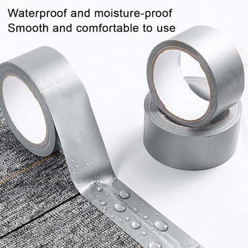 Generic Duct Tape Heavy Duty Waterproof Silver Duct Tape,Heavy-Duty Duct Tape,Strong Adhesive Duct Tape Bulk for Indoor Outdoor Repairs Tear by Hand,Auto Repair and Outdoor Activities, 100mm*10m - size: 100mm*10m