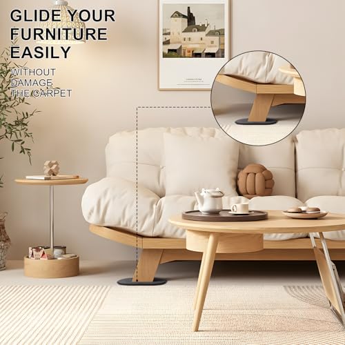8PCS Furniture Sliders, 9-1/2" X 5-3/4" Large Furniture Movers Sliders, Reusable Sliders for Furniture on Carpet for Heavy Furniture, Furniture Moving Made Simple! - size: 9-1/2" X 5-3/4" (Black)
