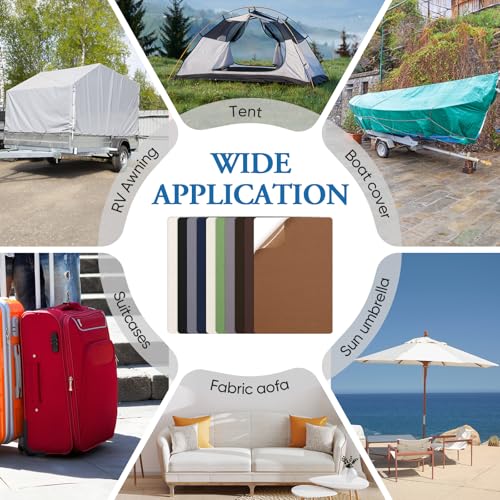 Canvas Repair Patch 5.5 x 8 Inches 6Pcs Self-Adhesive Waterproof Canvas Patch Kit for Repairing Tents,Sofas,Boat Covers,Camping Chair,Awnings,Car Seats.(Army Green) - color: Army Green, size: 5.5"×8"
