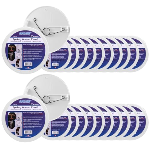 10" Round Access Panel for Ceiling and Wall - Adjustable from 6 to 9 inches - Ceiling Hole Cover - for Electrical, Plumbing, Cables, HVAC, Speaker and LED Holes - Durable Plastic Panel (20 pcs) - size: 20 pcs