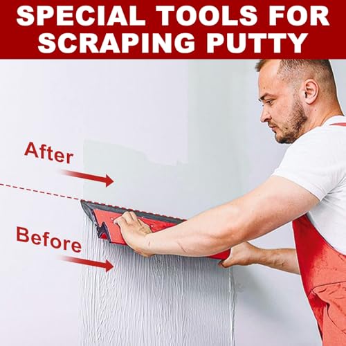 24 Inch Drywall Skimming Blade, Replaceable 0.38mm Stainless Steel Blade, Drywall Trowel for Gyprock, Drywall and Wall-Boardrd, Ergonomically Designed Grip - size: 24 Inch