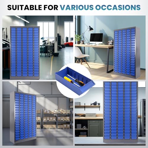 Large Parts Cabinet : 100-Drawer Nut and Bolt Organizer with ABS Drawers, Adjustable Dividers, Labels, 920-Pound Capacity for Hardware Storage (26x9x46In) (100-Drawer) - size: 100-Drawer