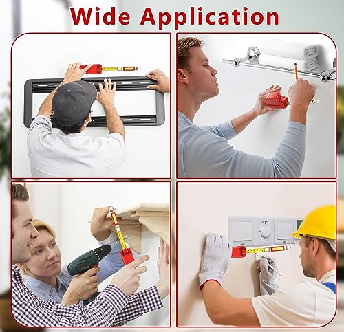 Upgraded All-in-One Picture Hanging Kit with Level, Portable and Adjustable for Hang Pictures, Mirrors, TVs - style: 12MM