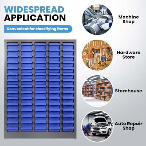 75 Drawer Nut and Bolt Organizer Cabinet, Small Parts Storage Cabinet Bolt Bin with Dividers & Labels, 26"X 9"X 36" Steel Frame Tool Organizer Parts Cabinet for Garage Hardware & Screw Storage - size: 75-Drawer
