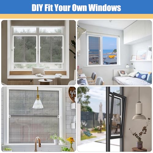 Toocust Window Screens Frame Kit 36 Square, Heavy-Duty Aluminum Window Screen, High-Visibility Durable Mesh, Easy Repair/Reinstall for Windows & Patio Doors, Multi-Size Options-2 Pack - size: 36*36 2pack