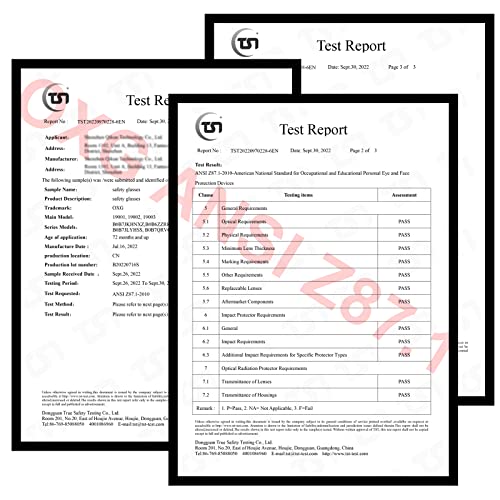 OXG 6 Pack Tinted Safety Glasses for Men Women, Safety Goggles ANSI Z87.1 Protective Eyewear Scratch Resistant Eye Protection - color: Grey