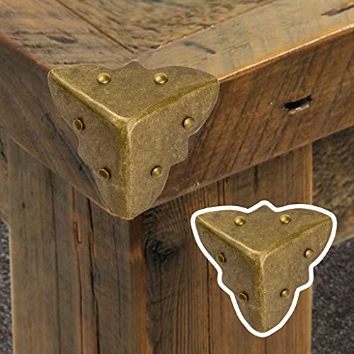 Brass "Three-Sided" Corner Plate – Set of 2, 2", by Hardware Philosophy
