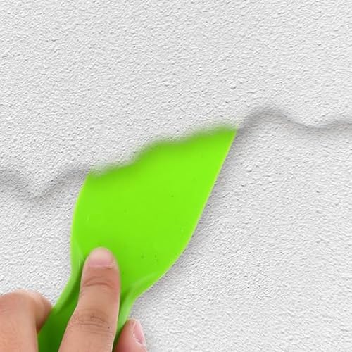 10 reusable plastic putty knives are flexible paint scraper tools used for decals, wallpapers, baking, wall and car putty, splashing, repairing, and painting(green)