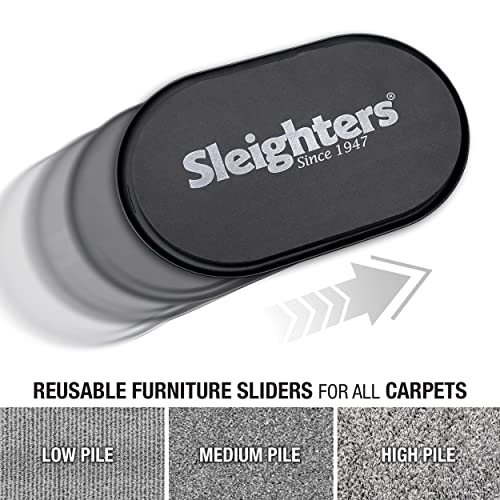 Carpet Sliders - Reusable 9.5" x 5.75" Moving Sliders for Carpet - Furniture Pads for Moving and Heavy Items - Large Furniture Sliders for Carpet - Easy to Use Floor Sliders (Pack of 4)
