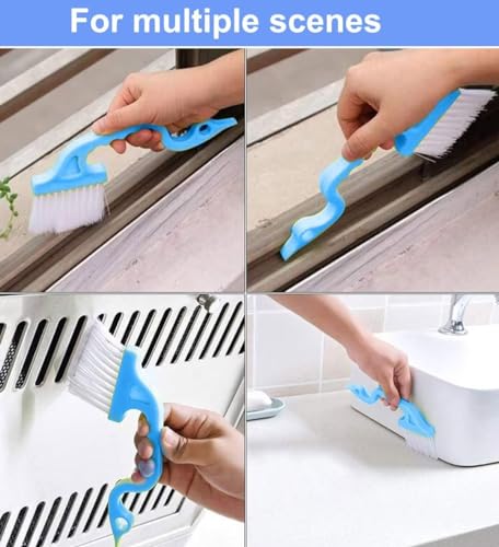 Window Groove Cleaning Brush kit Sliding Door Track Crevice Cleaning Brush Hand-held Groove Gap Cleaning Tools for Small Spaces