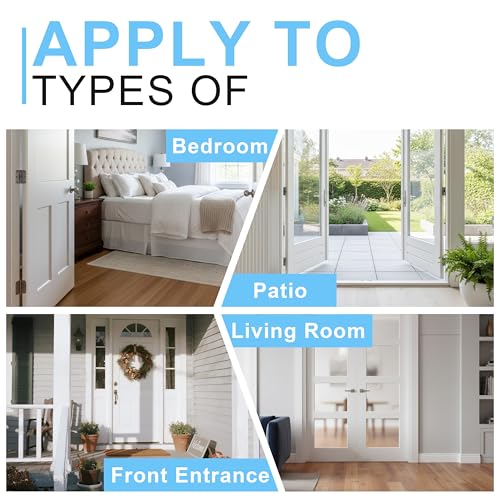 SYIPO Door Draft Stopper, Under Door Sound Blocker - Blocks Noise, Cold/Hot Air, Bugs, Smells, ect. Easy Install Sound Proof Bottom Door Gap Filler & Seal - Fits 30” to 38” Door, Black