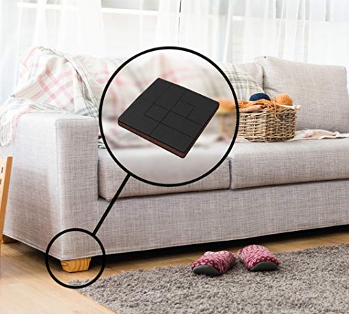 Slipstick GorillaPads 4 Inch Non Slip Furniture Gripper Pads (Pre-Scored to Cut to Size) Stops Sliding and Protects All Hard Floor Surfaces, Optional Self-Stick Adhesive, Square, CB140 - size: 4" Pre-scored