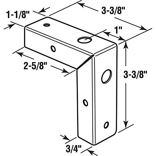 Prime-Line N 7193 1-1/8 In., Corner Mount, Bi-Fold Door Repair Bracket (2 Pack)