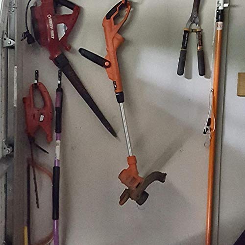 Heavy Duty Steel Garage Storage Utility Hooks, 8 Pack Wall Mount Hanging Storage Utility Naikozmo Hanger, Black and Red