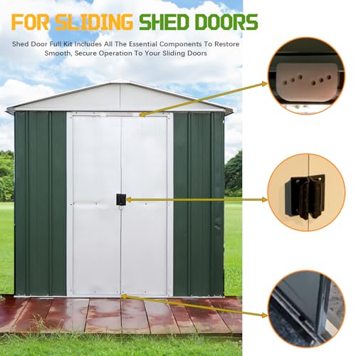 Door Tune Up Kit for Arrow Shed Storage Products, Dk100-A Sliding Shed Doors Kit-Black