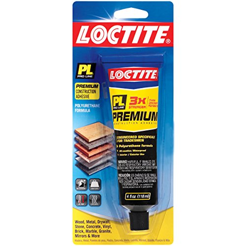 Loctite PL Premium Polyurethane Construction Adhesive, 4 Ounce Squeeze Tube, 12-Pack (1873776-12) - size: 12 Pack, style: 4 fl oz