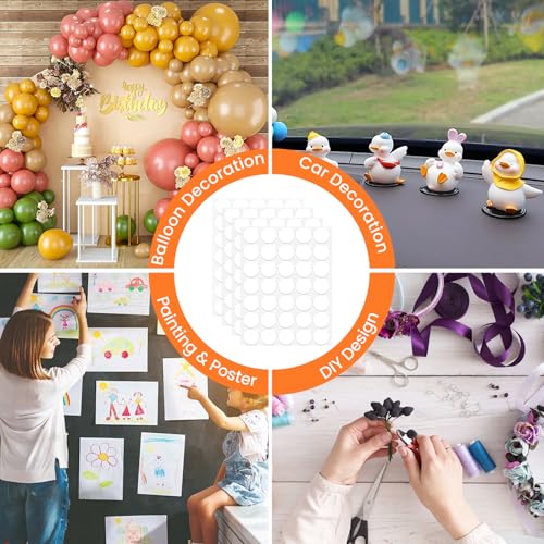 Clear Sticky Tack Adhesive Stick dots- Easy to Peel Clear Double Sided Mounting Putty Stick Tack for wall Hanging Museum Wax Gel, Balloons, and Festival Decoration