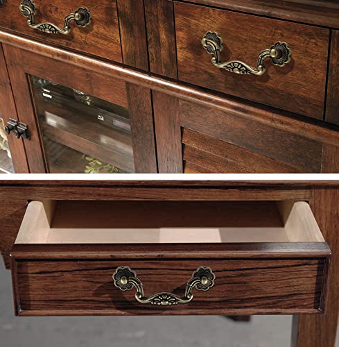 Uenhoy 6 Pcs 3.75 Inch Vintage Drop Bail Drawer Pulls Bail Handle Drop Pulls Antique Bronze Cabinet Pull Handles (3.75" Hole Spacing, 4.5" Total Length) - size: 3.75 Inch Hole Spacing