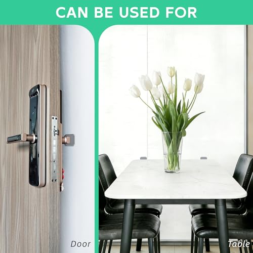 1.77'' Door stoppers wall Gray 4 Pack Silicone Door Bumpers Self-Adhesive Door Knob Guard Wall Shield Protect wall Surface for Home Office