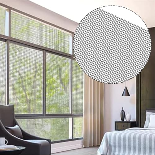 Pet Proof Window Screen Replacement Adjustable Fiberglass Screen Repair Kit 47.2 x 98.4 Inch Insect Screen Net Sliding Mesh Roll for Door Patio Porch Windows