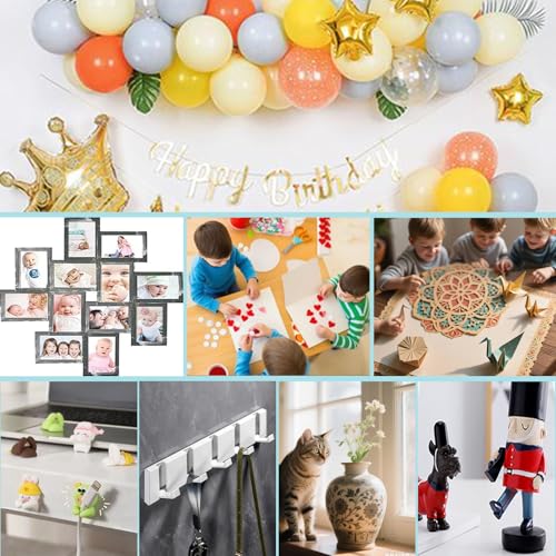 Double Sided Tape for Wall Hanging, 0.79" Sticky Tack Dots Strong Mounting Putty, Stickers Easy to Peel for Crafts, Poster, Balloons Decoration, 252 PCS Removable Tape - size: 0.8"-252pcs