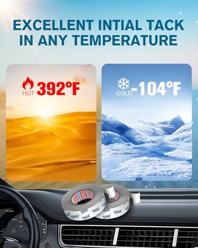 EMITEVER Heavy Duty Double Sided Tape, 0.78In x 18Ft Tesa 6703 Adhesive Mounting Tape, Foam Tape Waterproof & Extreme Temp Resistant, No Residue Removal Two Sided Tape for Walls, Auto, Home, Office - size: 0.78IN x 18FT-06703