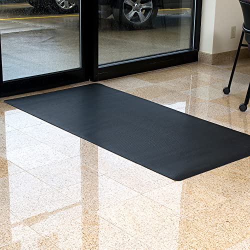 ClimaTex Indoor/Outdoor Rubber Scraper Mat, 36 in. x 10 ft., Black - size: 36"L x 36"W x 0.1"Th