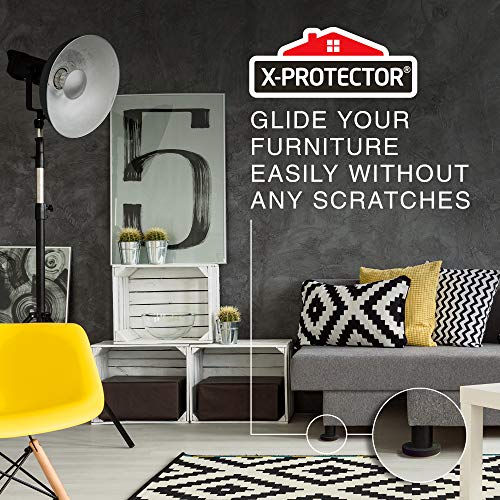 Felt Furniture Sliders Hardwood Floors X-PROTECTOR – 8 PCS 4 3/4 inch Furniture Sliders – Heavy Duty Felt Sliders Hard Surfaces – Move Your Furniture Easily & Safely! - size: 8 PCS 4 3/4 inch