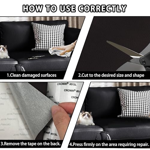 Leather Repair Tape,3.9 x 63 Inches Self Adhesive Repair Patch,Vinyl Leather Repair Kit for Furniture,Couches,Car Seats,Sofas,Office Chairs,Coffee - color: Coffee, size: 3.9*63inch