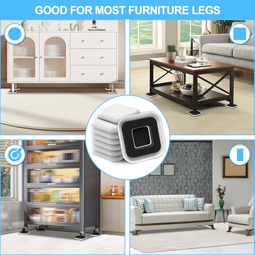 Upgrade Furniture Sliders, Furniture Sliders for Carpets, 8 PCS 4.3" Moving Pads with Anti-Slip Groove, Furniture Moving Sliders for Easy Move Bed Couch Tables Cabinet Heavy Duty, Protect Carpets - size: 4.3in 8Pack